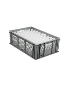 Ventilated Glassware Stacking Crate For Tall Shot Glasses