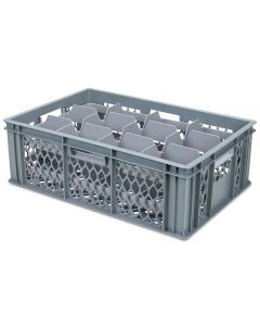 Industrial Glassware Crate with Removable Inserts 