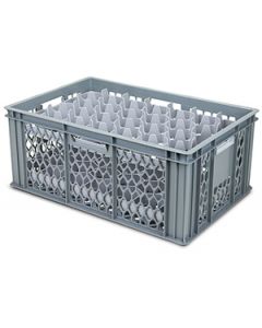 Stacking Conyevor Rack with Glassware Divider Inserts