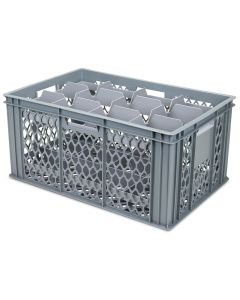 Glassware Crate with Removable Dividers