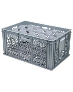 Glassware Crate with Removable Inserts