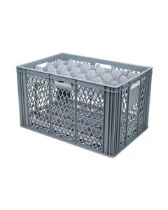 Ventilated Euro Stacking Crate with Segmented inserts