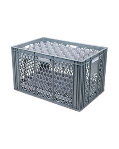 Perforate Crate with Top & Bottom Glassware Inserts