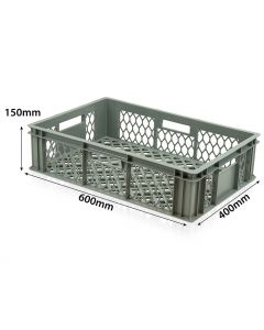 26 Litre Perforated Plastic Crate (600x400x150mm)