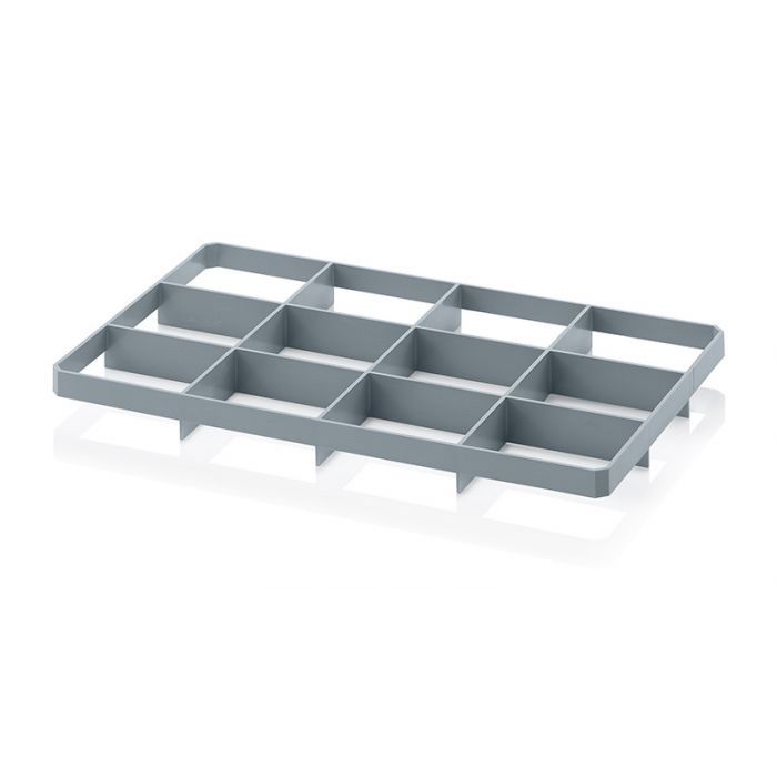 12 Compartment Base Section Euro Crate Divider Insert