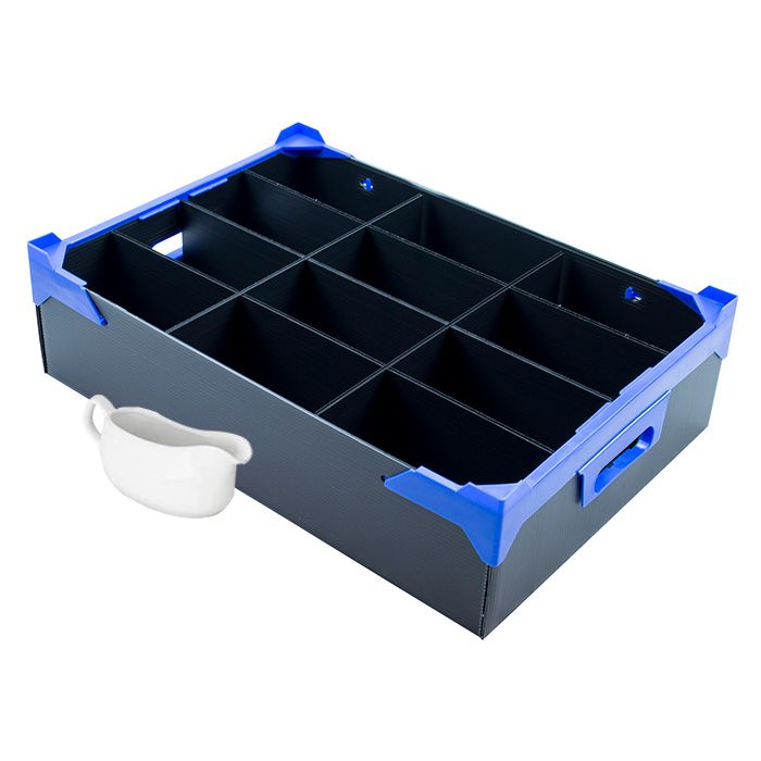 12 Rectangular Compartment Chinaware Storage Box