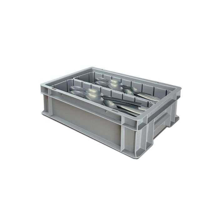 Cutlery storage box with inserts