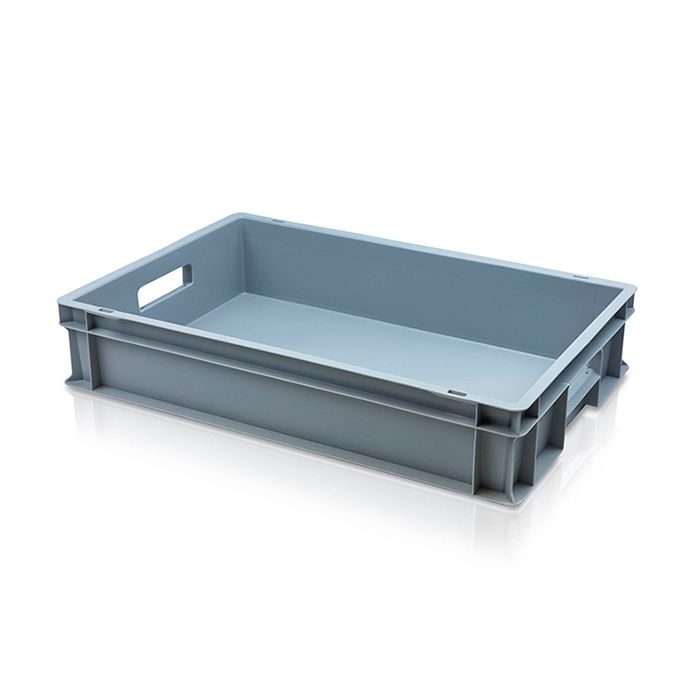 24 Litre Euro Stacking Plastic Box with Open Handles (600x400x120mm) Multi Coloured Surplus Stock