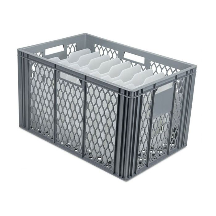 Charger Plate Storage Crate With Segments