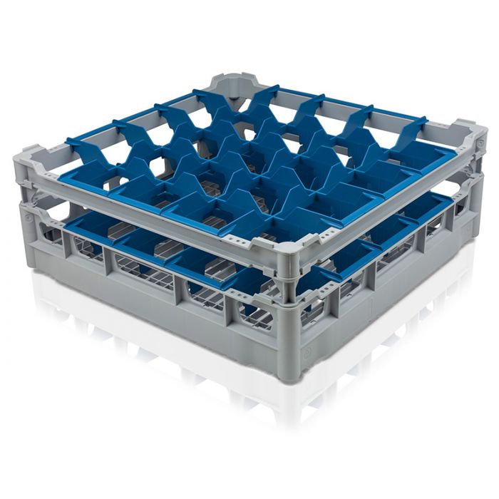 500mm Fries Rack For Pass Through Dishwashers 25 Compartments