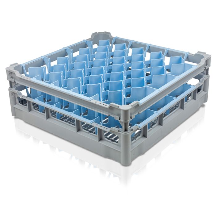 500mm Fries Glasswasher Rack with 44 Compartments