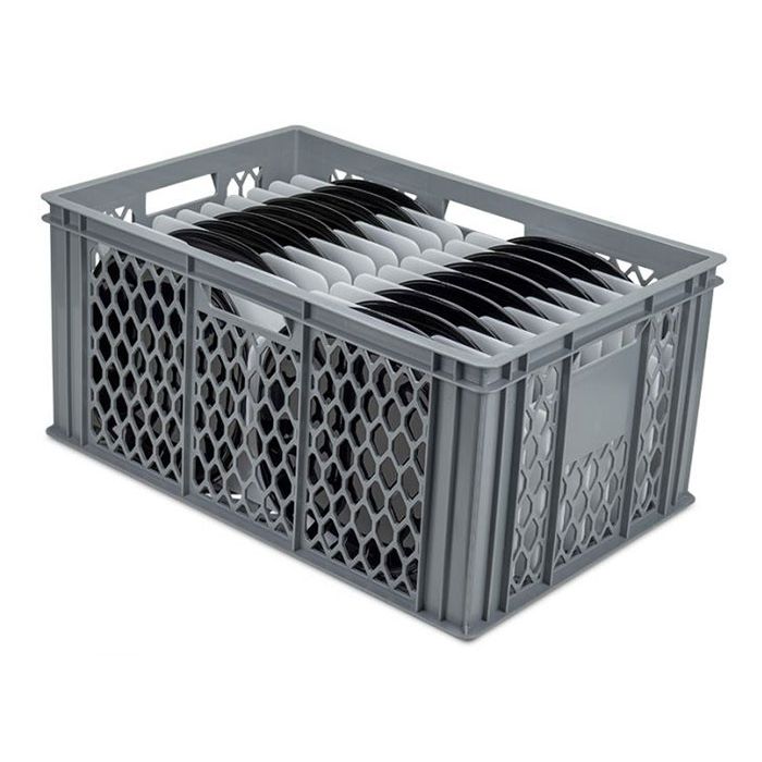 Dinner Plate Storage Crate With Dividers