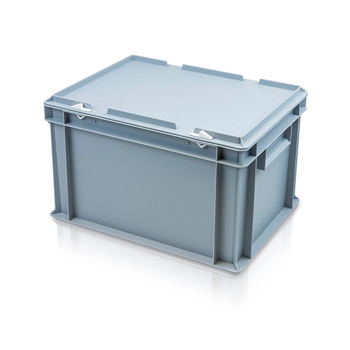 Euro Stacking Container With Hinged Lid L400xW300xH250mm