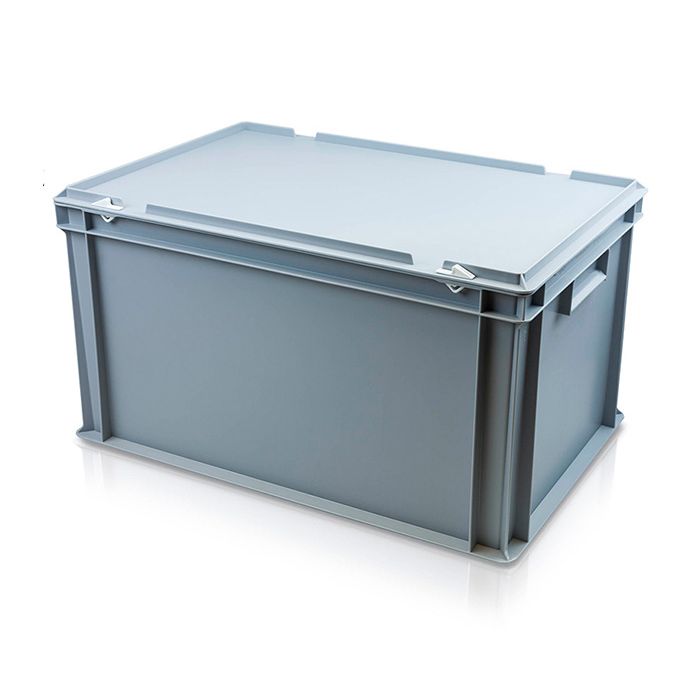 Large Euro Container With Hinged Lid L600xW400xH335mm