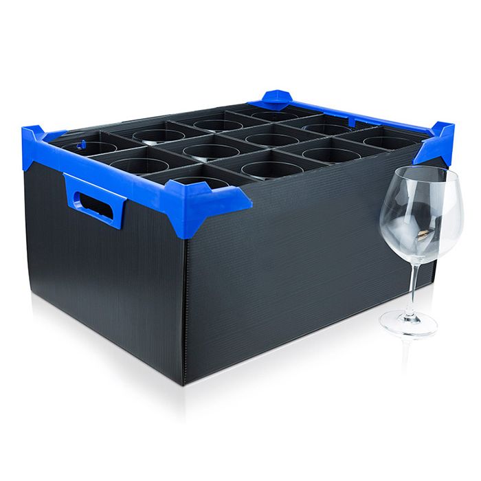 Red Wine Glass Correx Storage Box