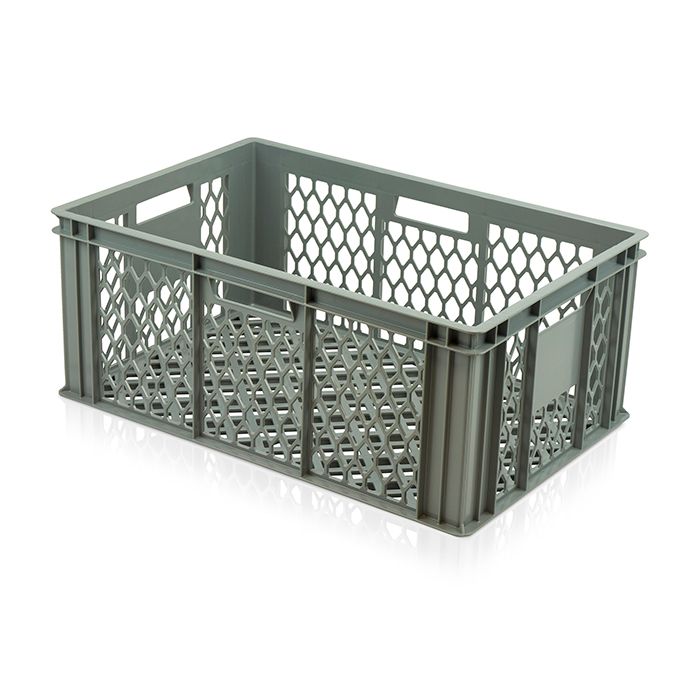 49 Litre Perforated Plastic Crate L600xW400xH250mm