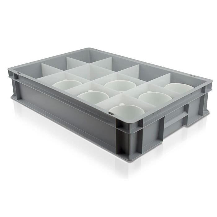 Tea Cup Box with 12 Compartments 