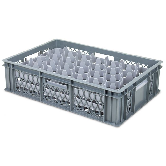 Ventilated Glassware Basket with Top and Base Dividers