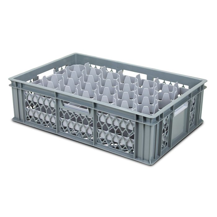 Conveyor Glassware Container with Inserts 