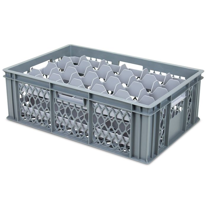 Industrial Glassware Basket with Removable Inserts 