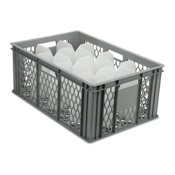 Ventilated Storage Crate with 12 Compartments