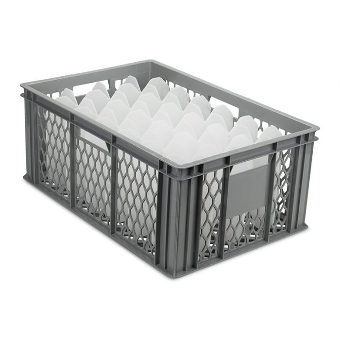 Ventilated Glassware Crate with 28 Compartments