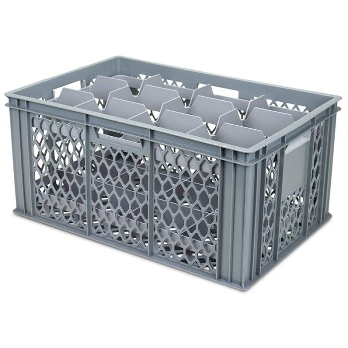 Glassware Crate with Removable Dividers