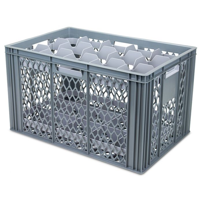  Ventilated Euro Container with Segmented Inserts