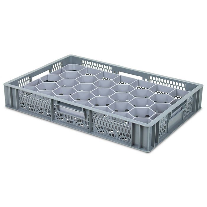 Shallow Glassware  Euro Crate with Base dividers 